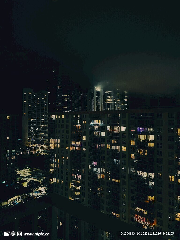 城市夜景璀璨灯火