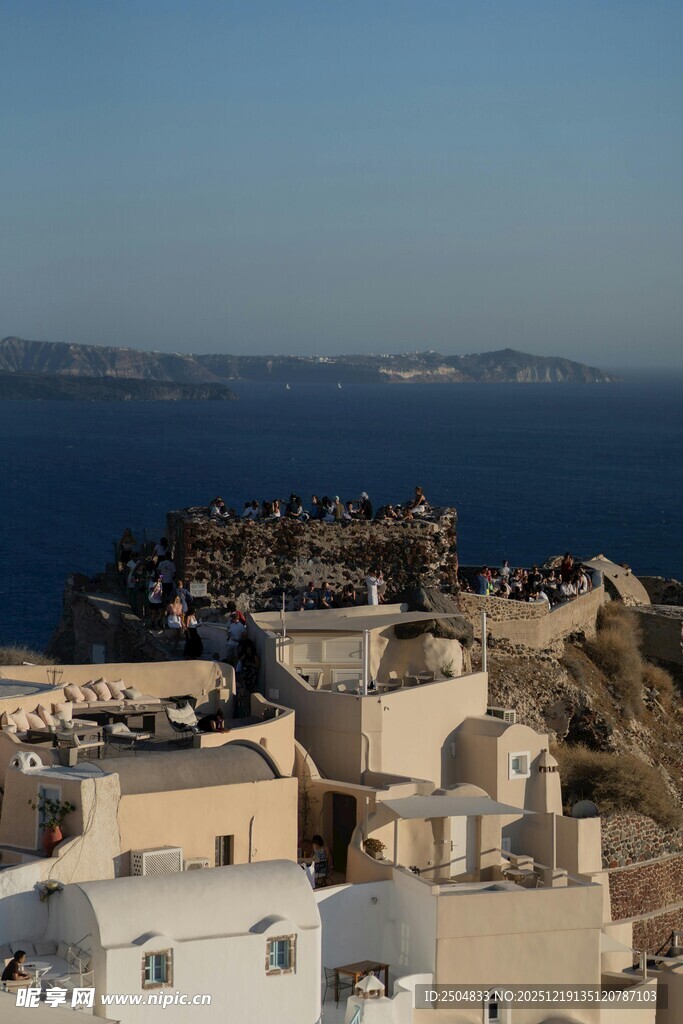 圣托里尼美丽海景与建筑