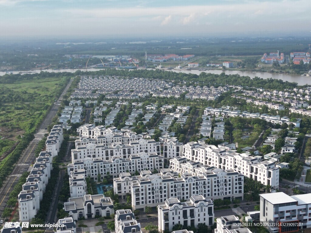 城市建筑群鸟瞰景观