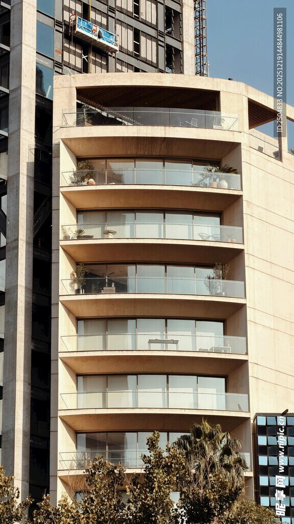 现代高层公寓建筑外观