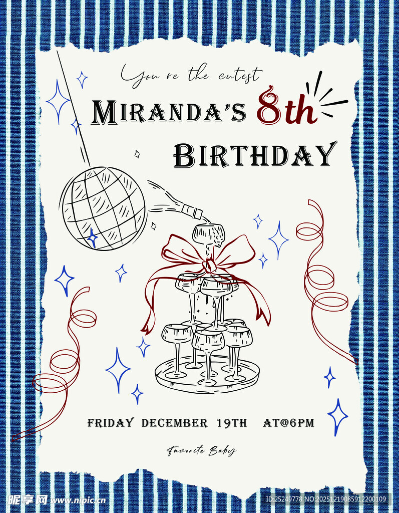 米兰达生日派对水牌