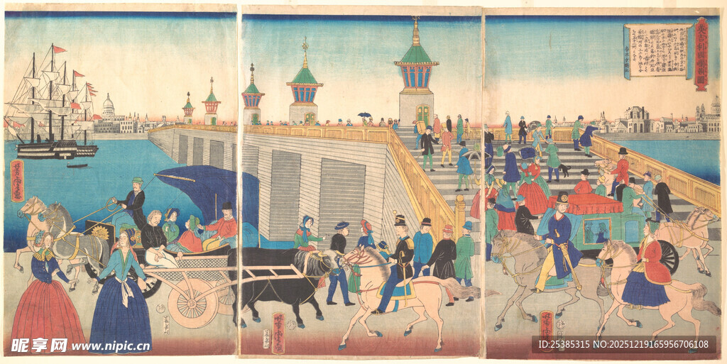 古代集市热闹场景图