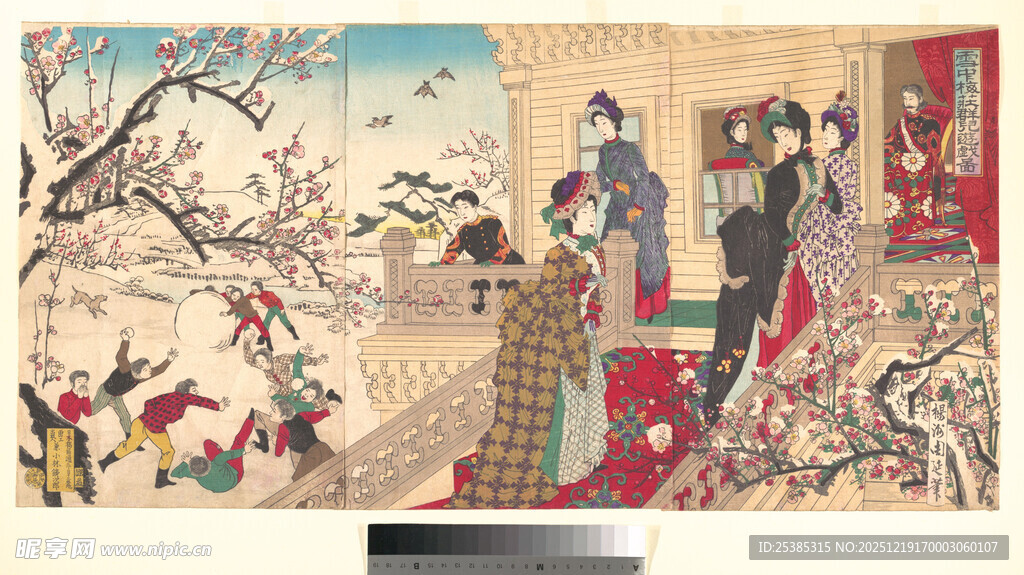 古代人物场景绘画