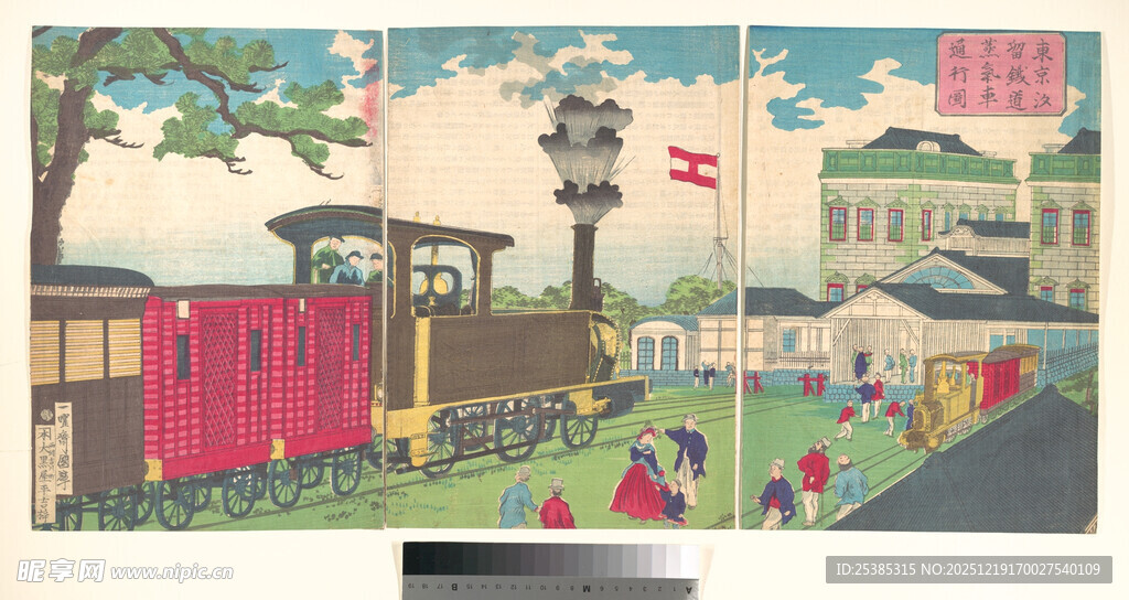 复古街景中的热闹生活场景