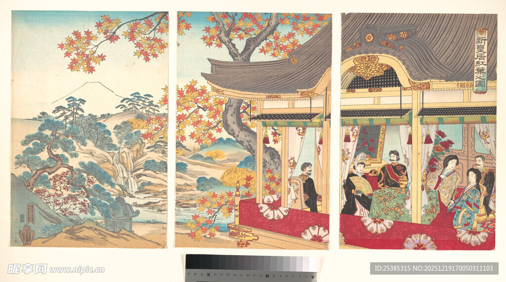 传统日式浮世绘艺术画作