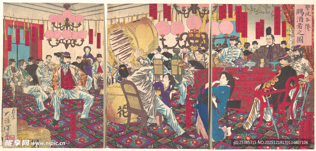 古代热闹市集场景图