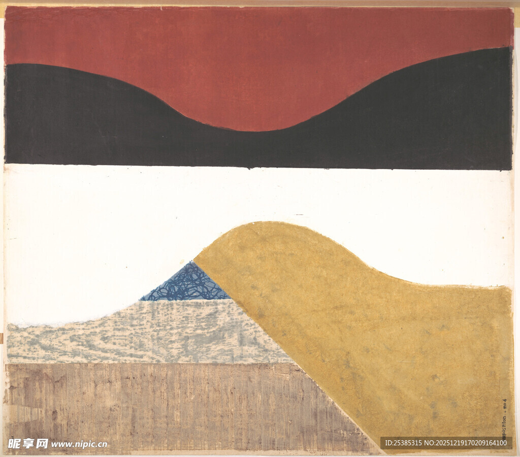 抽象几何色块艺术画作