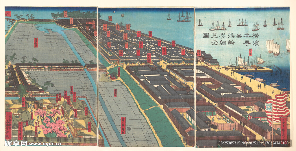 古代城市风貌全景图