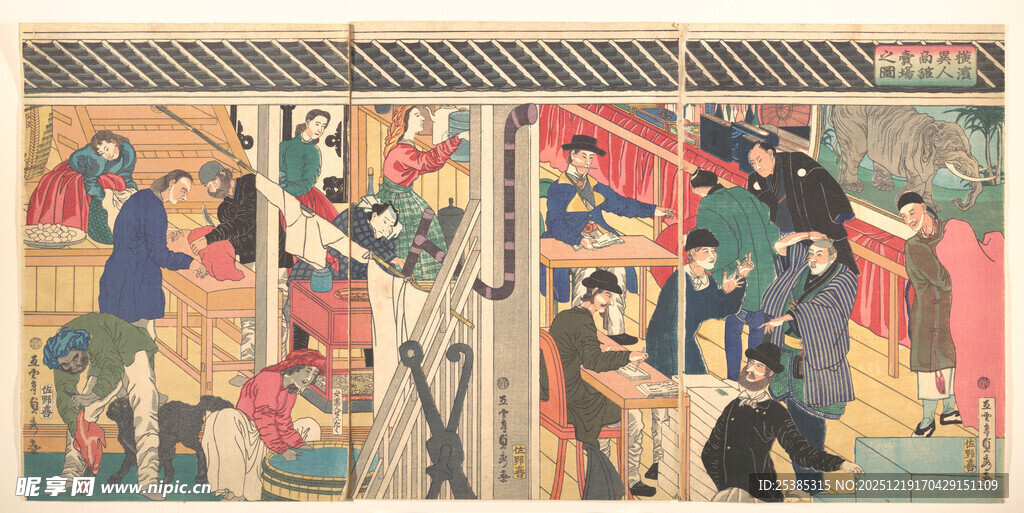 古代人物场景画作