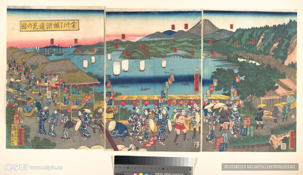 日本传统风格浮世绘作品