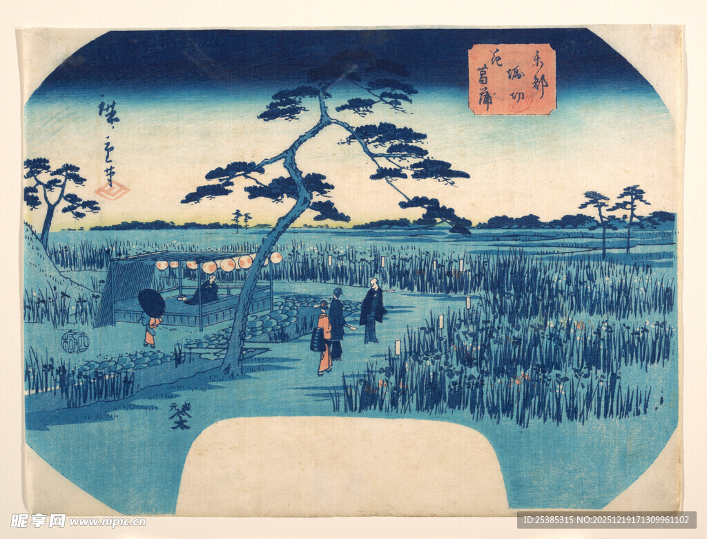 日本传统风景绘画场景