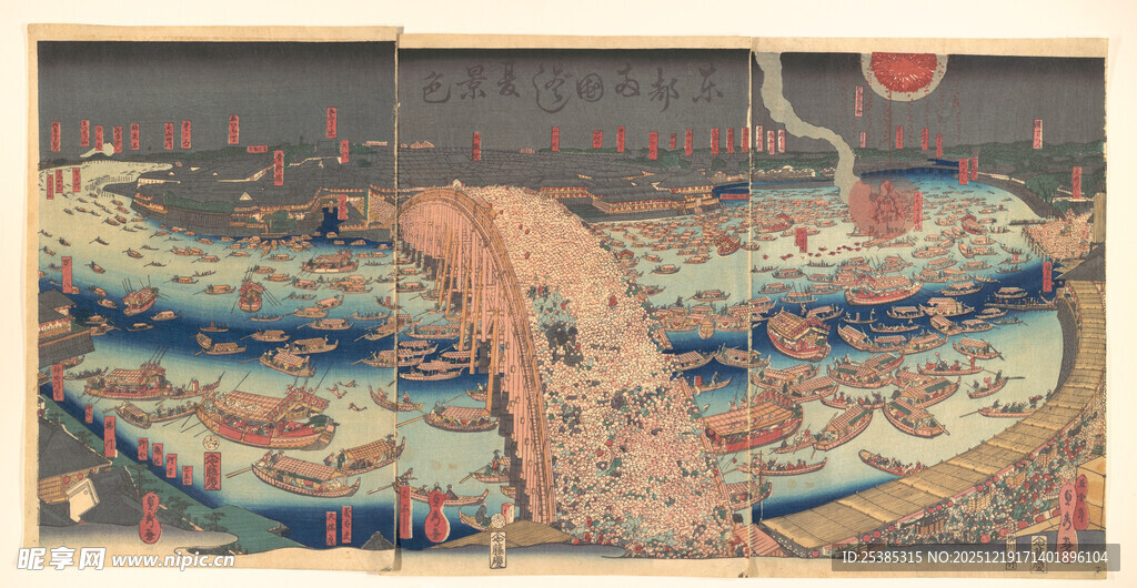 古代繁华水路场景图