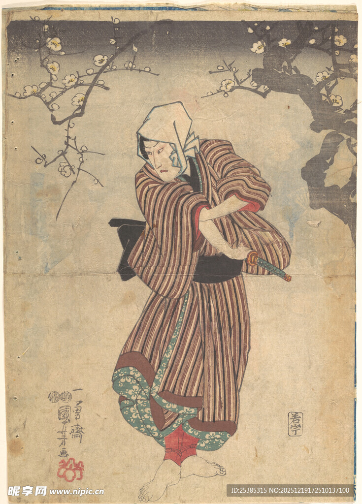 日本传统服饰人物绘画