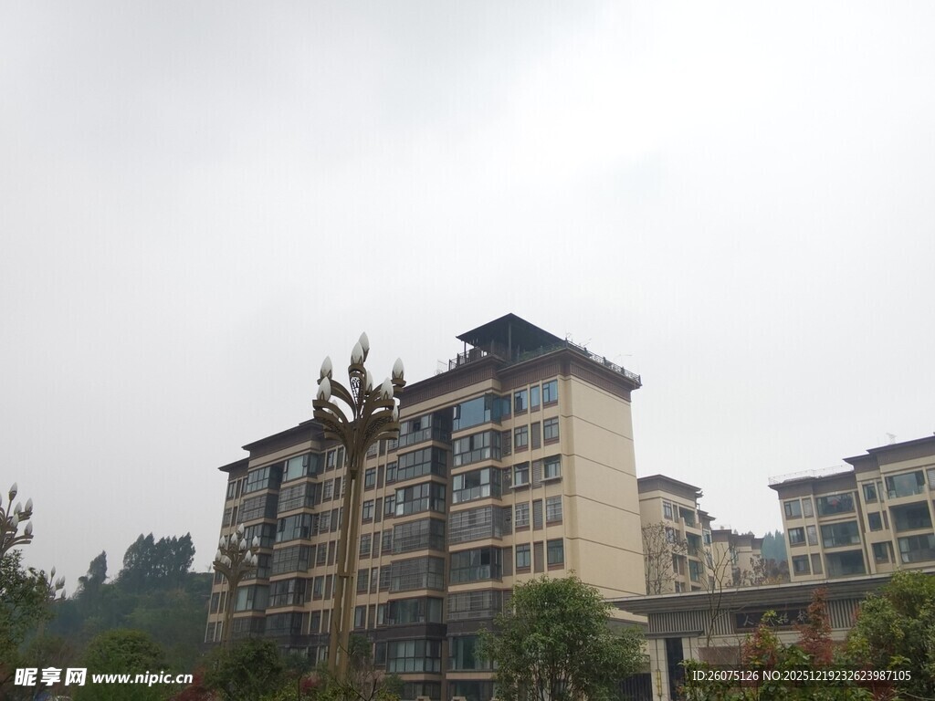 多层住宅建筑外观景象