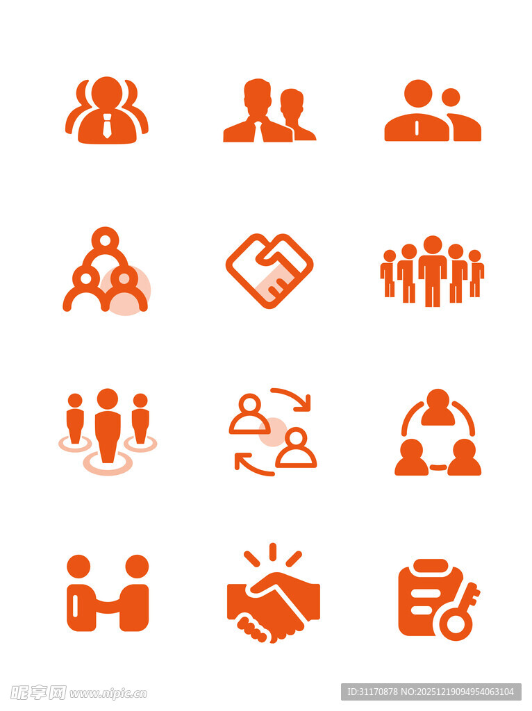 团队协作相关图标集合