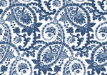 蓝白佩斯利花纹图案