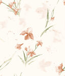 淡粉色花卉水彩背景图案