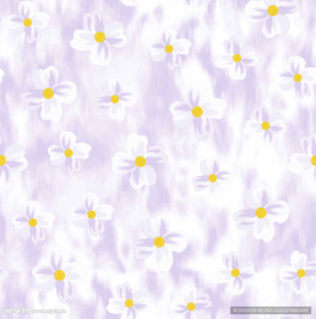 淡紫色雏菊背景图案