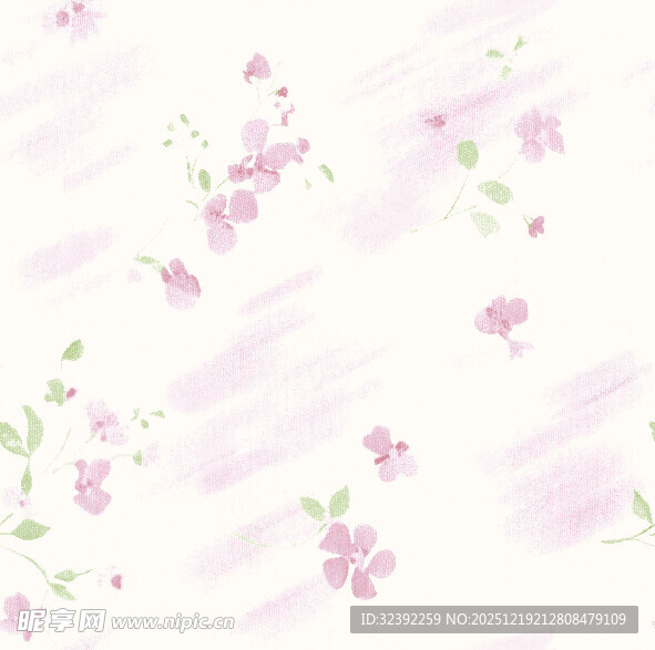 淡粉花卉水彩纹理背景