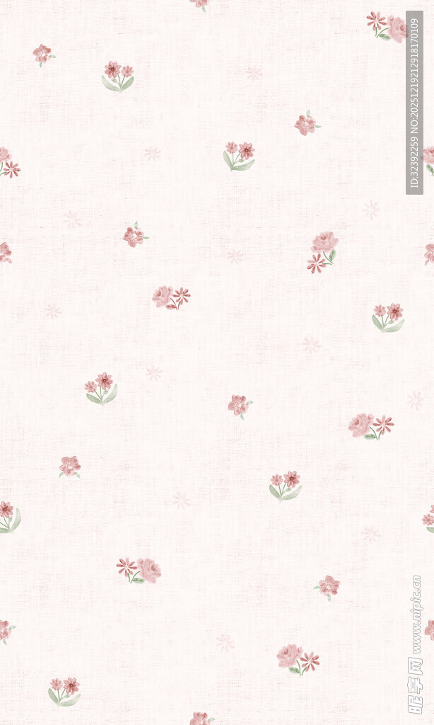 粉色草莓碎花图案背景