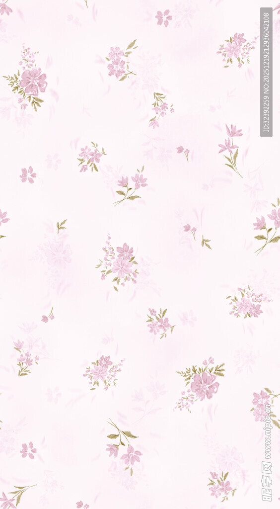 粉色碎花图案背景