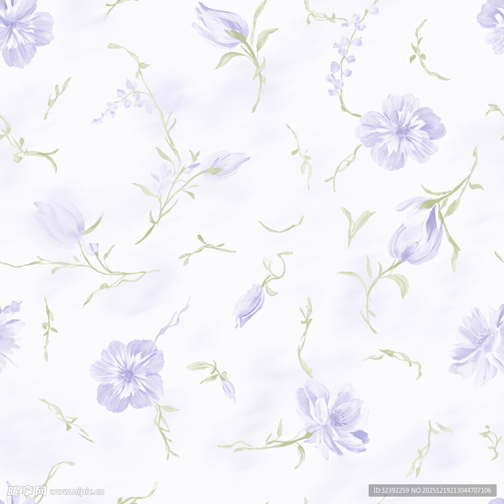 淡紫色花卉图案背景