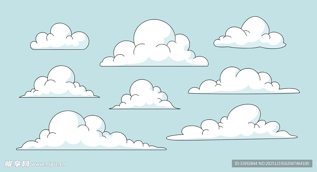 卡通云朵图案