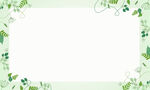 清新绿叶边框