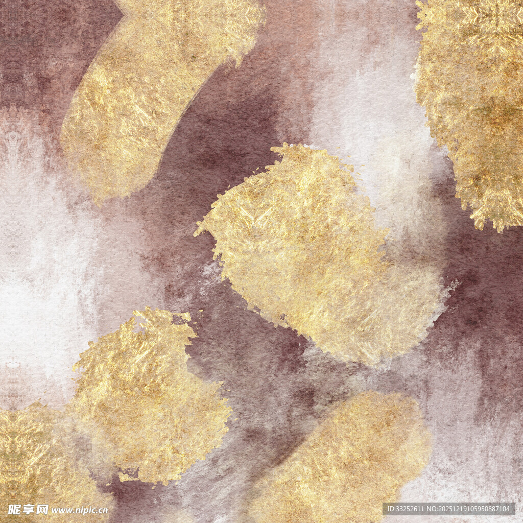 金色抽象水彩纹理背景图