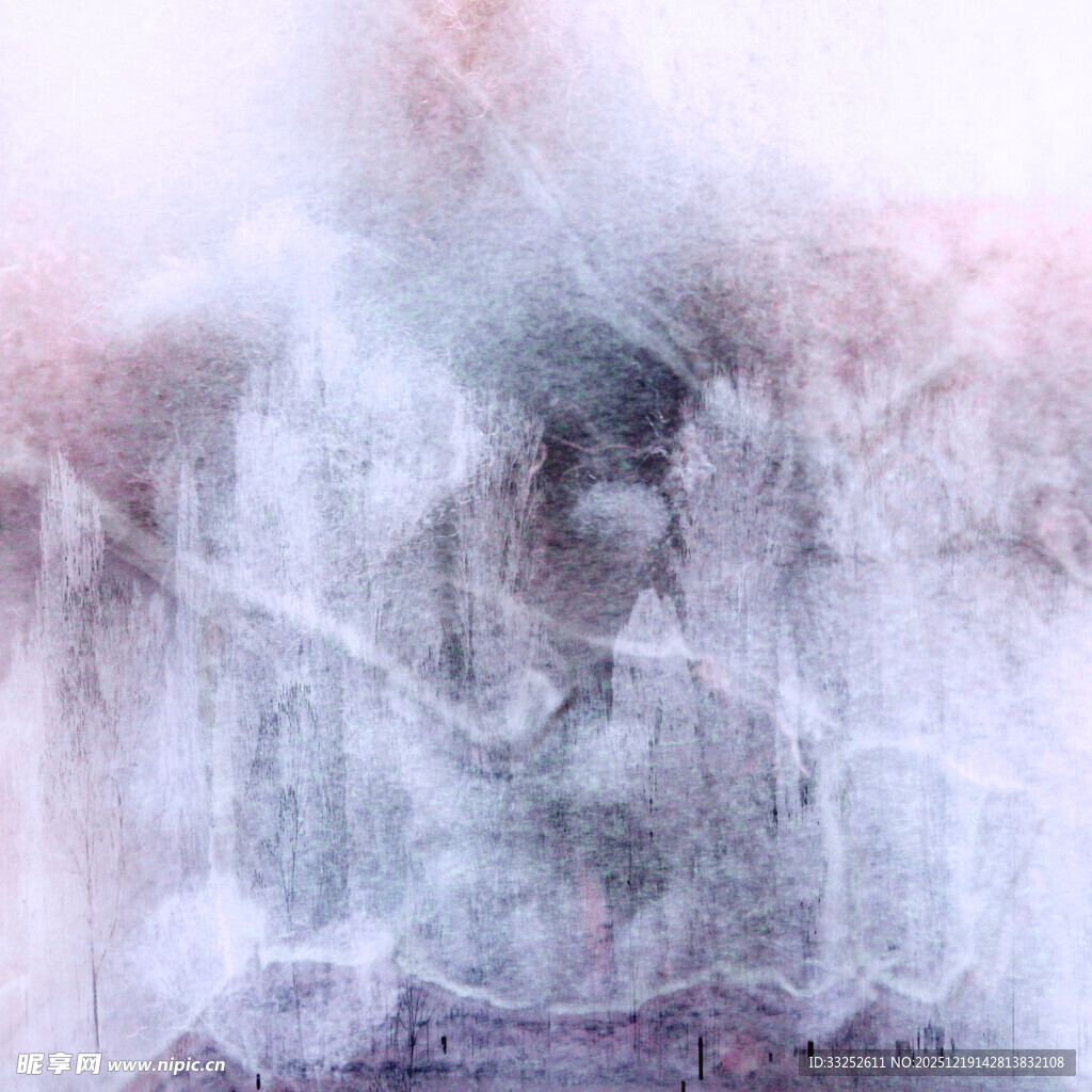 抽象梦幻水彩纹理画面