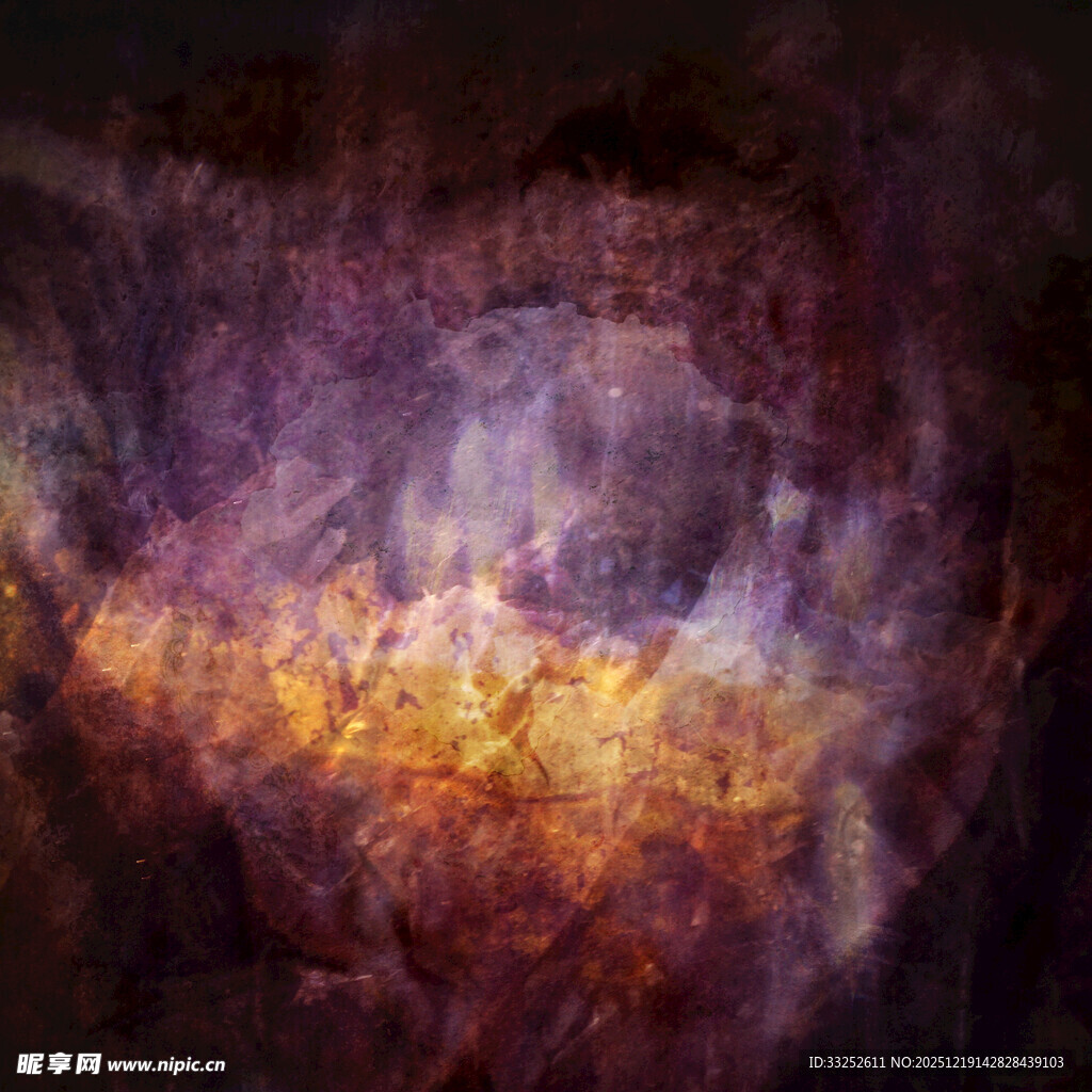 梦幻色彩的抽象星云画面