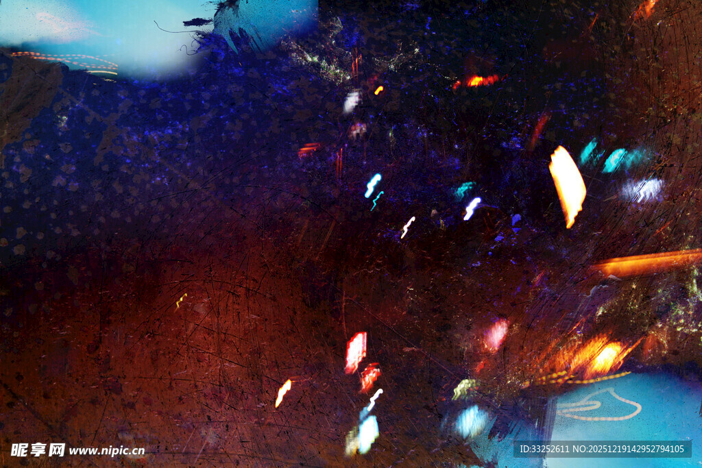 梦幻多彩灯光装饰场景