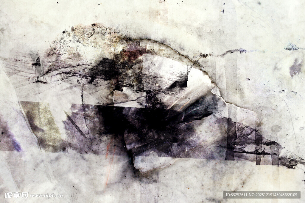 抽象水墨风格艺术画作