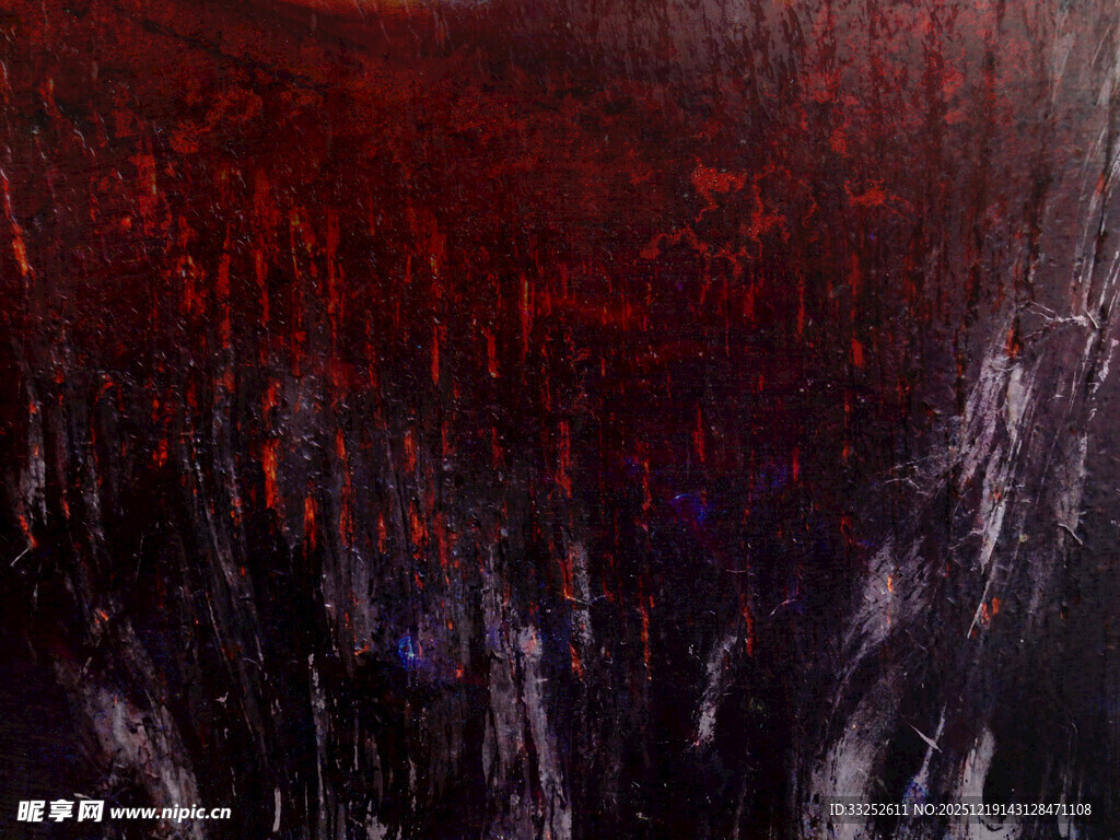 抽象红色梦幻艺术画作