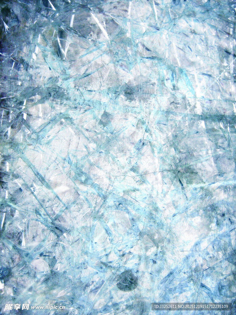 蓝色冰面纹理背景图