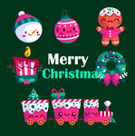 圣诞元素装饰图案