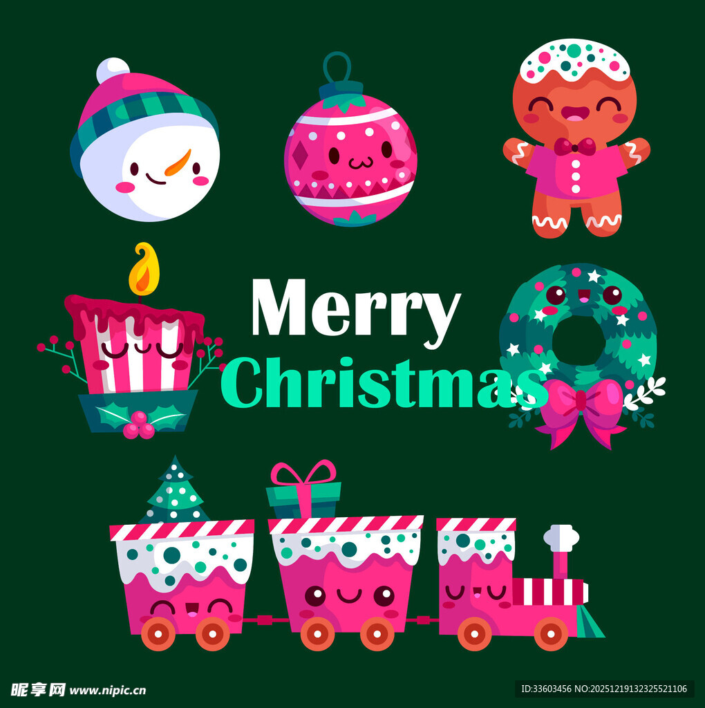 圣诞元素装饰图案