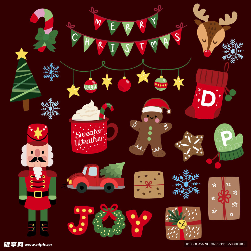 圣诞装饰元素集合