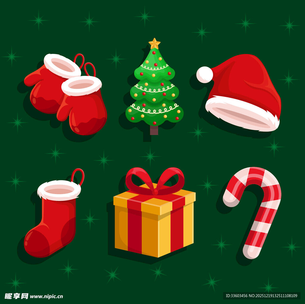 圣诞节日装饰元素集合