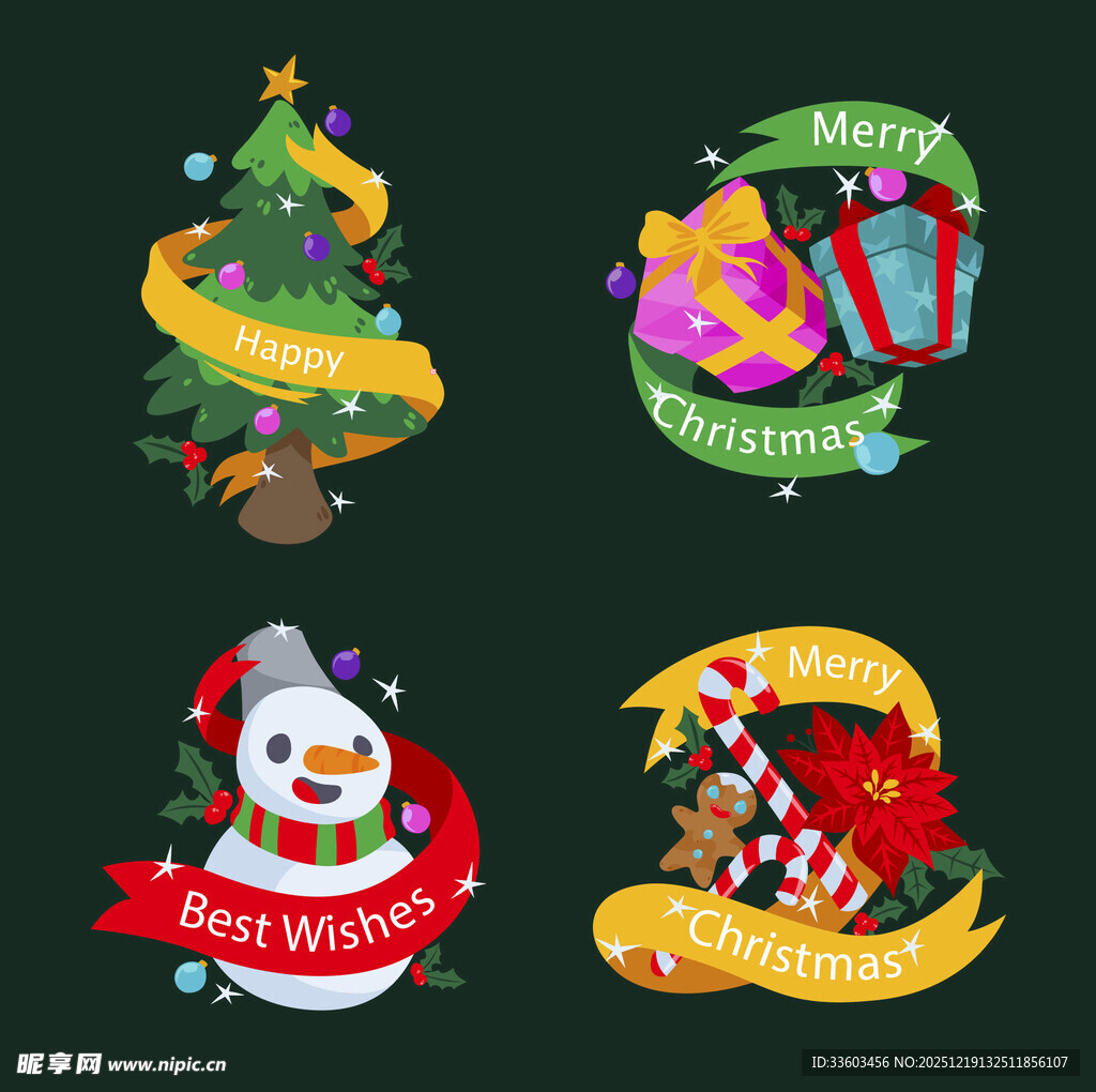 圣诞主题装饰元素集合