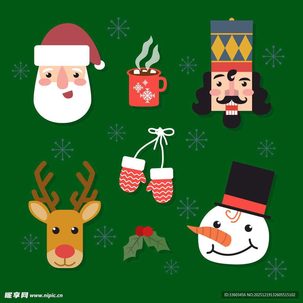 圣诞元素图标集合