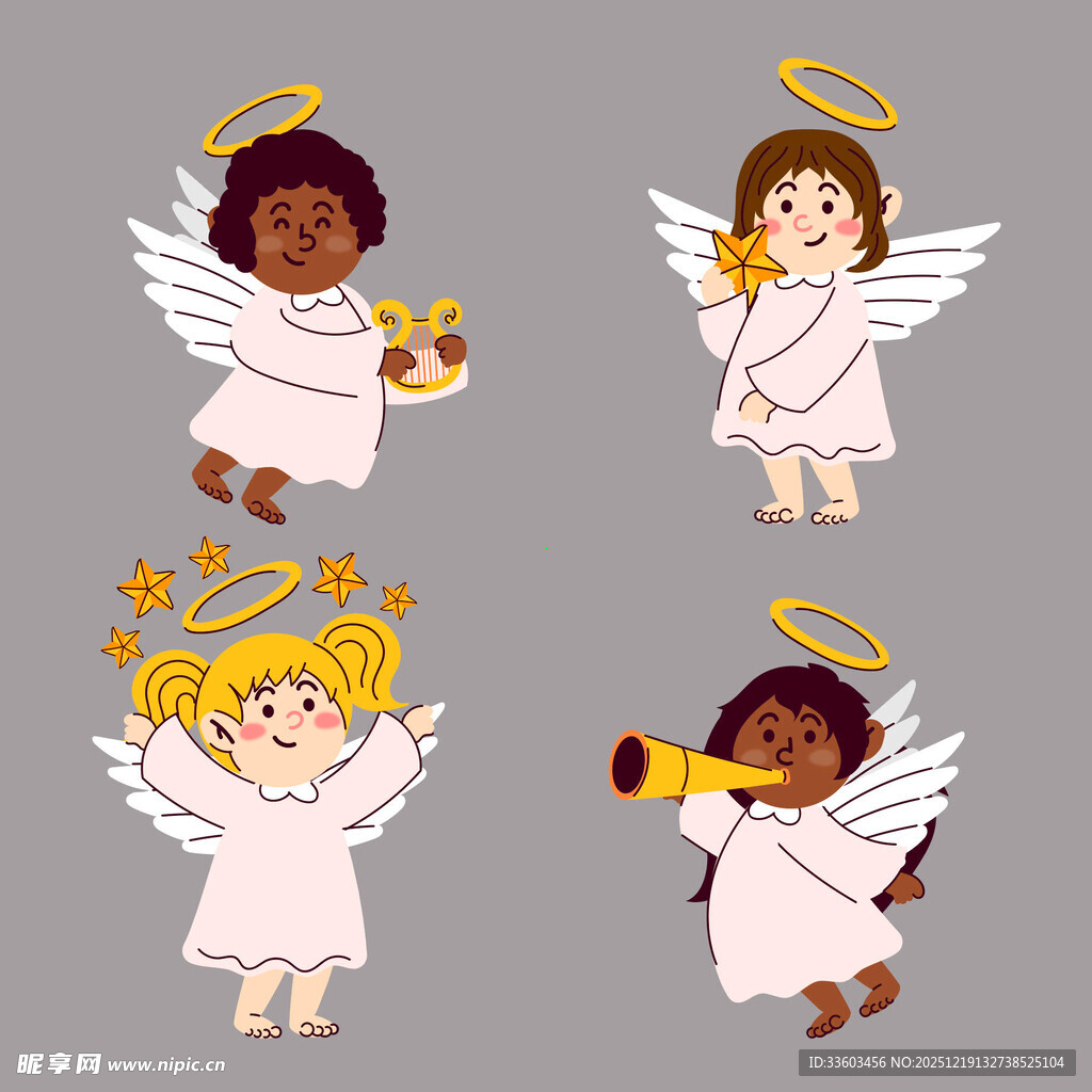 可爱小天使插画