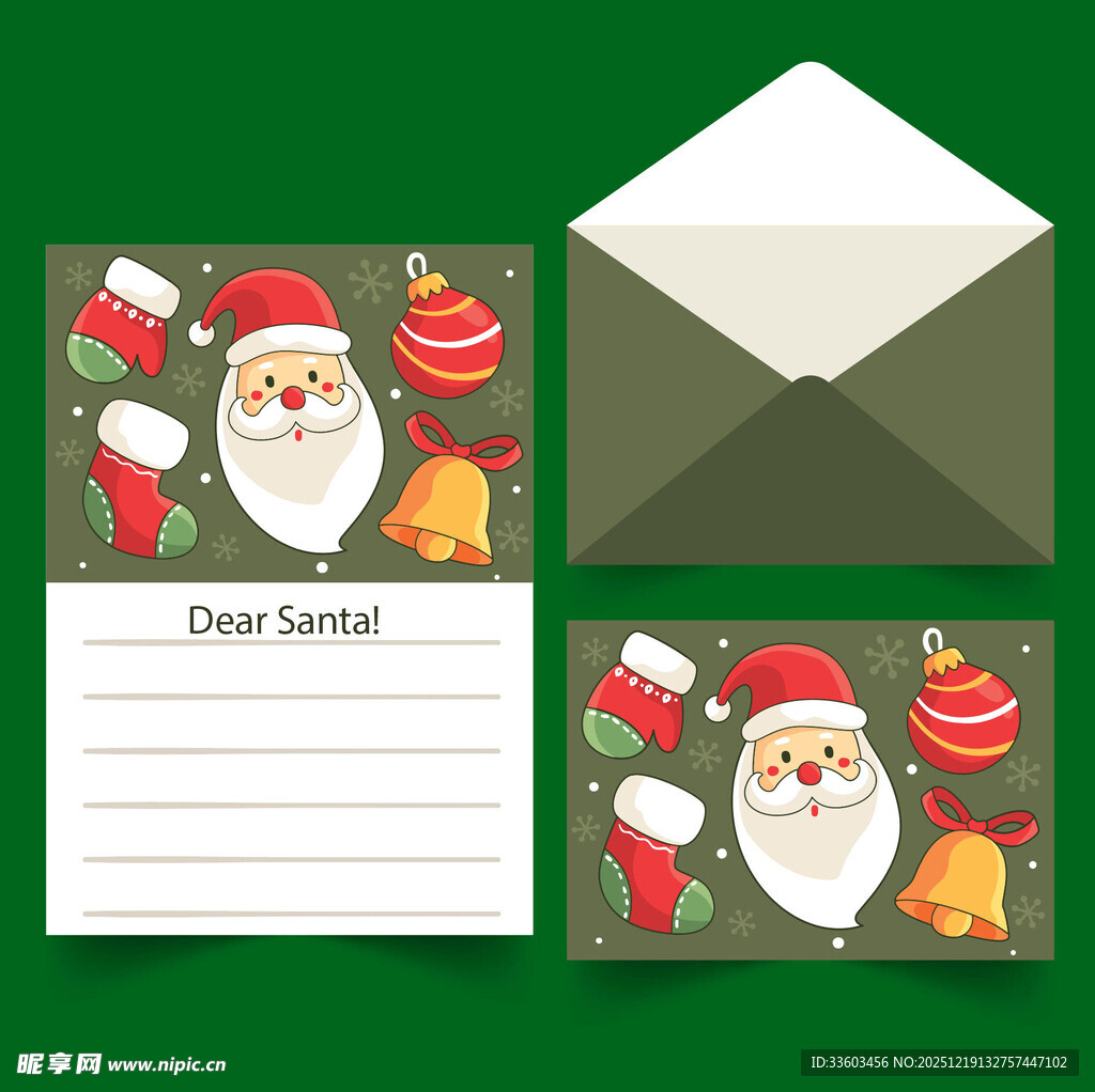 圣诞老人主题节日贺卡