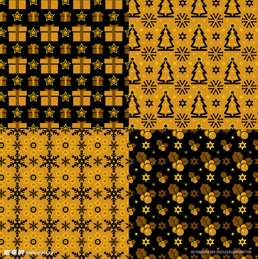 复古几何花纹图案集合