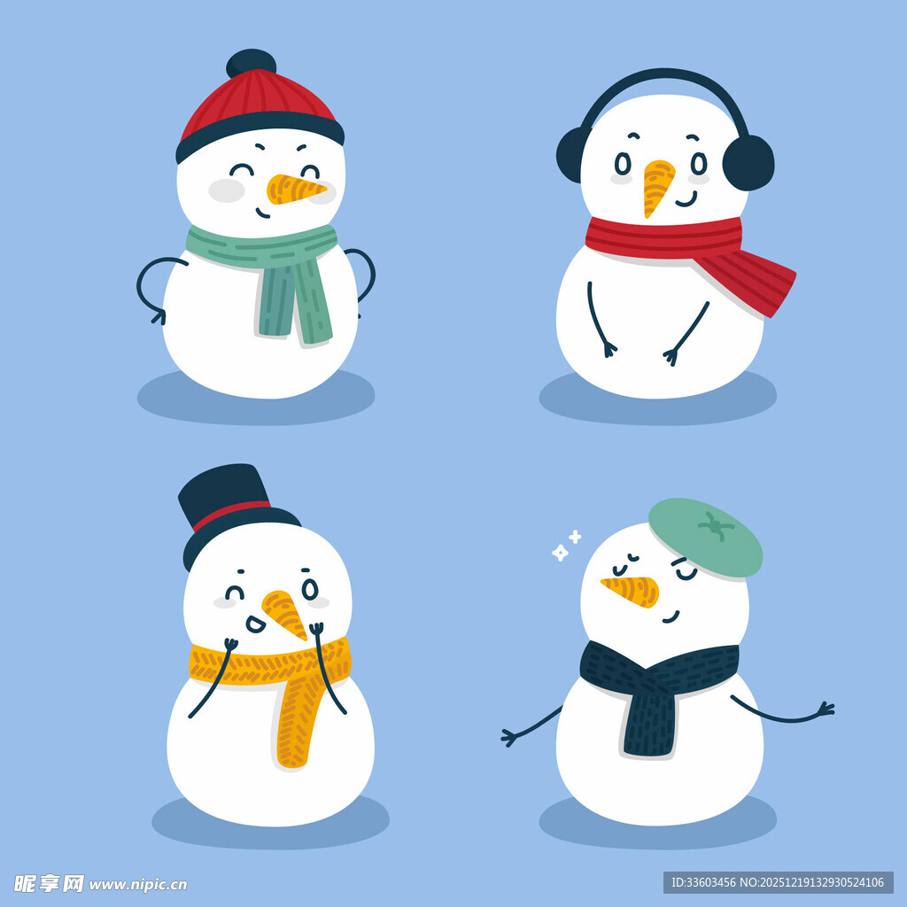 可爱雪人集合