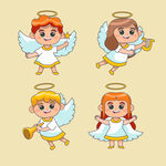 可爱小天使插画集合