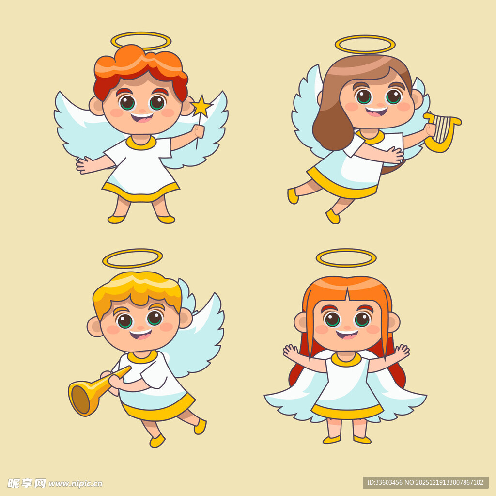 可爱小天使插画集合