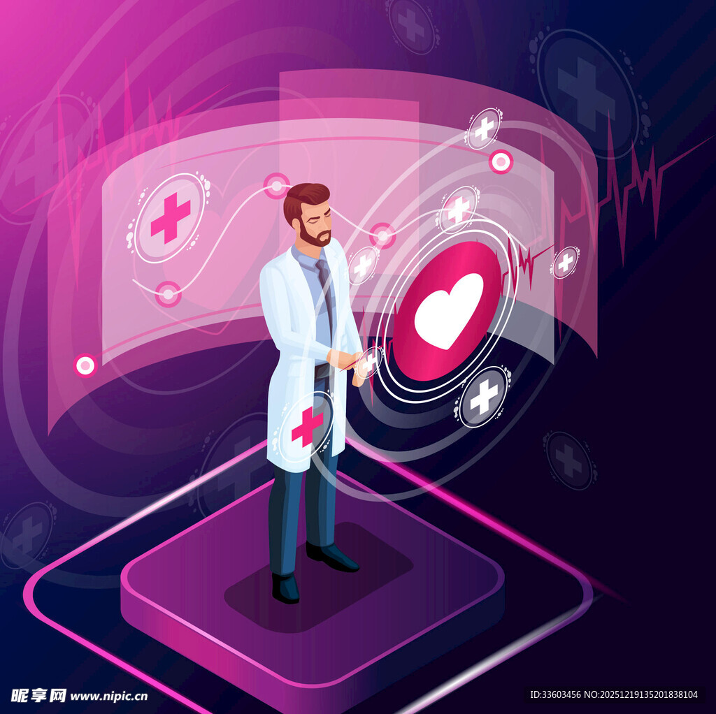 医生于虚拟界面专注医疗