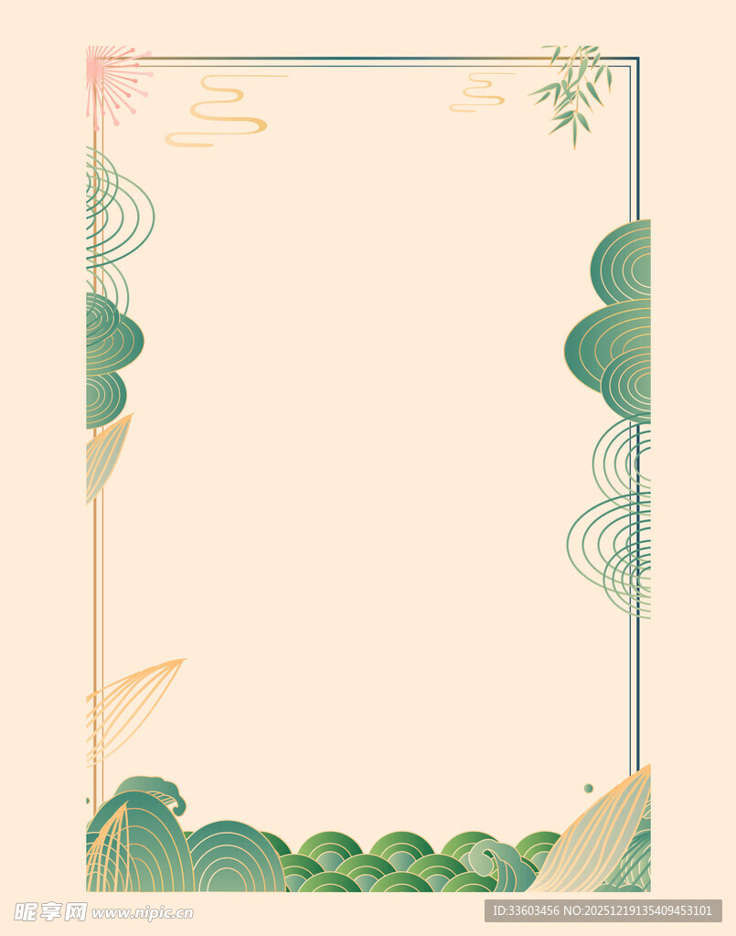 中式古风边框背景图