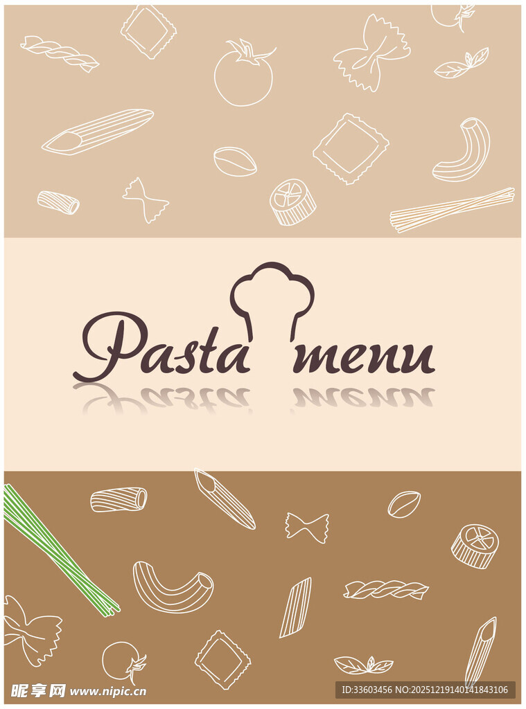 意大利面食菜单设计图